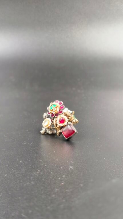 Navratri Blossom Statement Ring